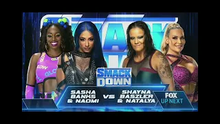 Naomi and Sasha banks vs shayna baszler and natalya snacdown march,11 2022