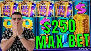 $250 Max Bet 4 SCATTERS Bonus On Piggy Bankin Slot