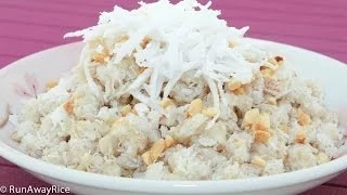 Sweet Rice Flakes and Coconut (Com Dep Tron Dua)
