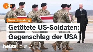 heute journal 03.02.24 Demos gegen Rechts, Verfassungsschutz alarmiert, Gegenschlag d. USA (english)