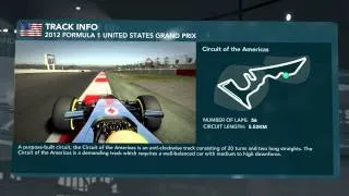 F1 2012 : Lap Tutorial - 19 United States GP (Circuit of the Americas, Austin, Texas)