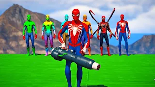 GTA 5 Crazy Ragdolls | Spider-man Vs Colorful Super Hero Jumps Fails (EP.22)