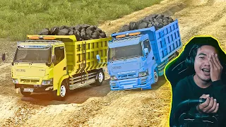 Dump Truck Batu Bara!! Mabar bareng istri kok begini nyetirnya - ETS2