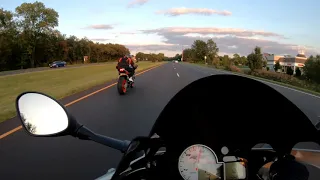 Aprilia Tuono v4 1100 vs BMW s1000rr. 4k UHD