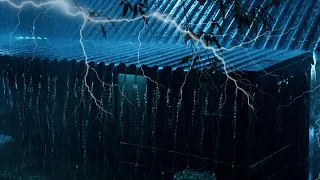 Night Thunderstorm Sounds for Sleeping | 99% Fall Asleep Fast | Heavy Rainstorm & Intense Thunder