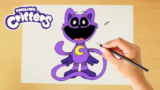 How to Draw CATNAP Step by step | Smiling Critters | Poppy Playtime Chapter 3 (Easy Drawing)