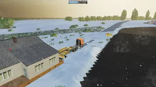 FS 19 MAP TP Excavation with road construction machinery  house relocation