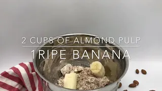Almond pulp banana cookies