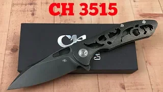 CH 3515 Titanium framelock Flipper Knife  Skulls anyone ?  How about a smooth drop ?
