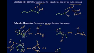 Localized and delocalized lone pairs explained in detail with multiple examples