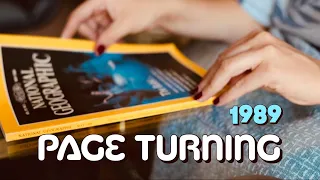 ASMR Page Turning - 1989 National Geographic Vintage Magazine - Study, Rest, Relaxation - No Talking