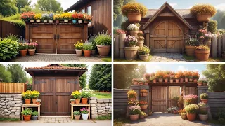 40 GATE IDEAS decorated with flower pots #onemilliongates