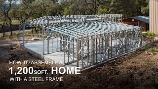 How to Frame a 1,200sqft Home or ADU with a Volstrukt Steel Frame Kit in 1 day!