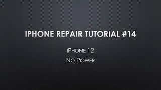 iPhone 12 No Power