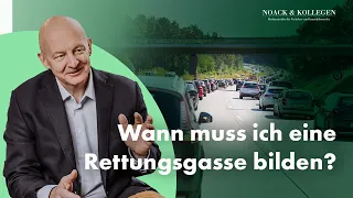 Wann muss ich eine Rettungsgasse bilden?