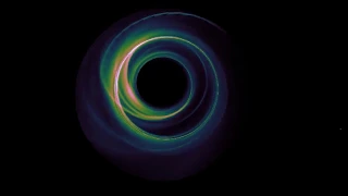 Black hole shadow: Ray-traced GRMHD simulation with revolving observer