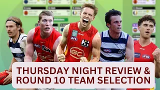 Thursday Night Review & Team Lineups - Round 10 - AFL Supercoach 2024