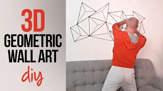 DIY - 3D Geometric Wall Art 2019 / Crafts with bamboo sticks/skewers