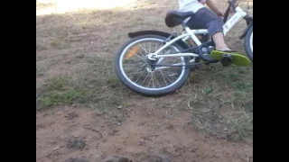 Kid Riding B Twin 300 Fail