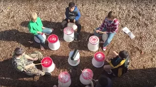 Kids perform Pompeii by Bastille -  Fuse Bucket Drumming