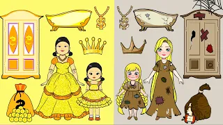 Rich Squid Game Mother Vs Poor Rapunzel Mother - Please Come Back Home - Dolls Beauty Story & Crafts