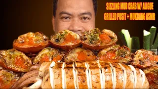 SIZZLING MUD CRAB W/ ALIGUE + GRILLED GIANT PUSIT + MUKBANG ASMR