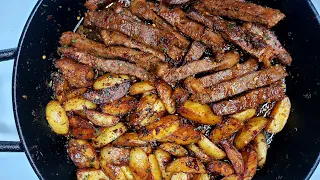 Garlic Butter Steak and Potatoes Skillet