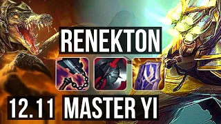 RENEKTON vs MASTER YI (TOP) | 8/1/7, Legendary | EUW Diamond | 12.11