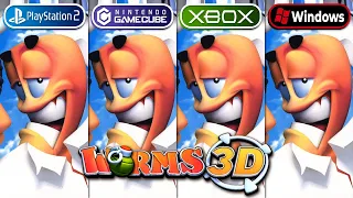 Worms 3D | PS2 vs GameCube vs Xbox vs Windows | Graphics Comparison (Side by Side)