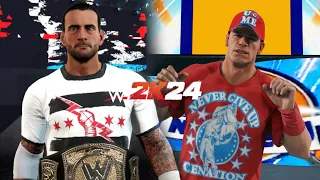 WWE 2K24 - CM Punk Vs John Cena For The WWE Championship FULL MATCH (PS5)