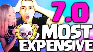 Using MOST EXPENSIVE DECKS EVER in Clash Royale 7.0 ELIXIR!