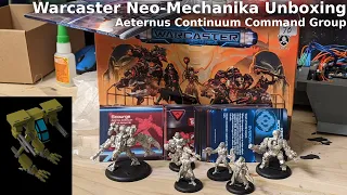 Warcaster Neo-Mechanika - Aeternus Continuum Unboxing - Command Group Box Set