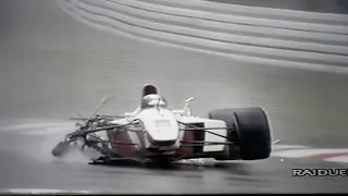 DEREK WARWICK CRASH(WARM UP) Rai 2 GERMAN GP 1993