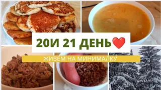 20 и 21 день❤️ ЖИВЁМ НА МИНИМАЛКУ 💵 оладьи из 3 ингредиентов.потратила все деньги