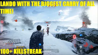 Star Wars Battlefront 2 - Lando with the CARRY of the Century! The comeback is real! 100 kIlLsTrEaK!