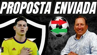 ⚠️ URGENTE: BOTAFOGO OFICIALIZA PROPOSTA POR JAMES RODRÍGUEZ E AGUARDA RESPOSTA | MATHEUS NASCIMENTO