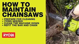 RYOBI: How to -  Basic maintenance for chainsaws and pole pruners