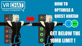 How to optimise your VRChat Quest Avatar and fit below the 10Mb limit in 2024