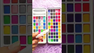 Keep Smiling Watercolor set 90 Colors #watercolor #satisfying #unboxing #review #colours #painting