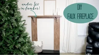 DIY FAUX FIREPLACE | Under $50 | Easy Woodworking Project |