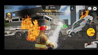 Fire Truck Driving Simulator - Virtual Dad Firefighter Family Rescue - Android Gameplay