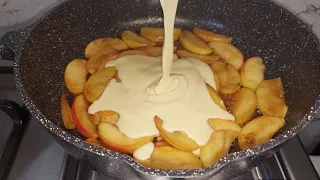 Apple pie in a frying pan with 1 egg, In 15 minutes!! No Oven