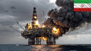 Stop Funding the Iranian Military! Israeli F-15 Fighter Jets Destroy all Oil Rigs