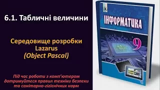 6.1. Табличні величини | 9 клас | Ривкінд