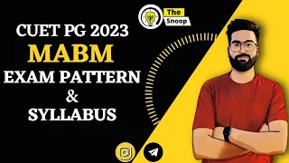 CUET PG 2023 M-ABM Exam Pattern & Syllabus | @RudraMayankTr