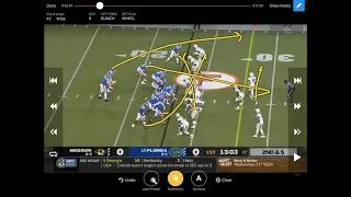 Florida Passing game: RB wheel routes