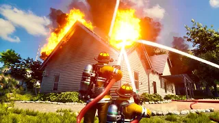 The Roof Is On Fire!!! | Firefighting Simulator - The Squad | 4K | Gameplay