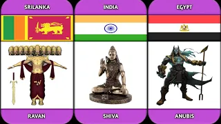 God's from Different Countries with National flag 2023 1080P @worldinfofan