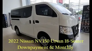 2022 Nissan NV350 Urvan 18-Seater Downpayment & Monthly