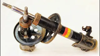 Powerful machine made of old car shock absorbers! Don't throw away your old auto parts!